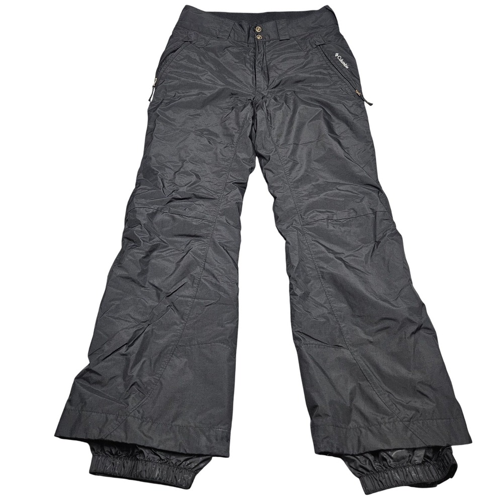 Columbia Snow Pants Women Small Black Titanium Omni-Tech Insulated Ski Snowboard